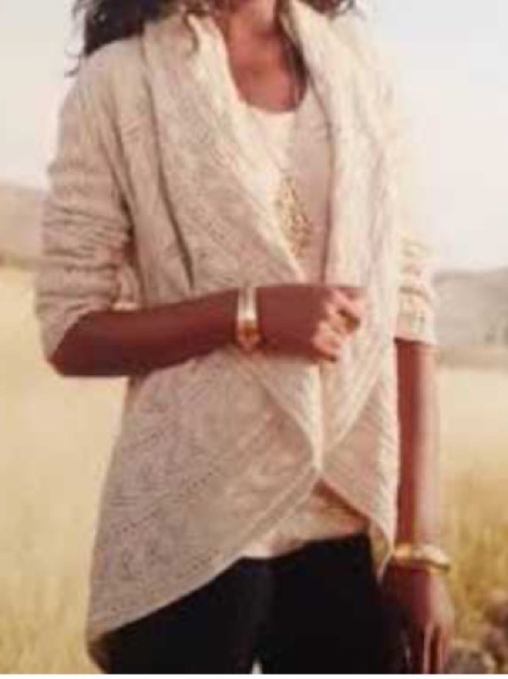 CAbi Open Knit Cardigan S